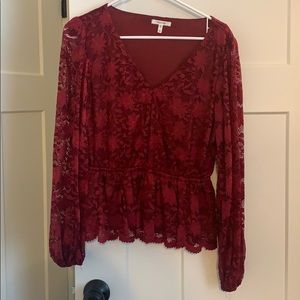 Red Lace Top